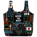 Book Quote Collage Full Print Recycle Bag (XL) Front