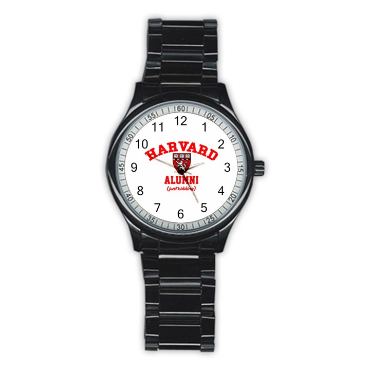 Harvard Alumni Just Kidding Stainless Steel Round Watch