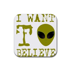 I Want To Believe Rubber Coaster (square) 