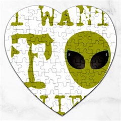 I Want To Believe Jigsaw Puzzle (heart) by Sudhe