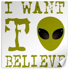 I Want To Believe Canvas 12  X 12  by Sudhe