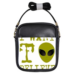 I Want To Believe Girls Sling Bag by Sudhe