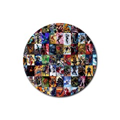 Comic Book Images Rubber Coaster (round)  by Sudhe