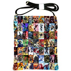 Comic Book Images Shoulder Sling Bag by Sudhe