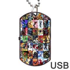 Comic Book Images Dog Tag Usb Flash (one Side) by Sudhe