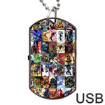 Comic Book Images Dog Tag USB Flash (One Side) Front