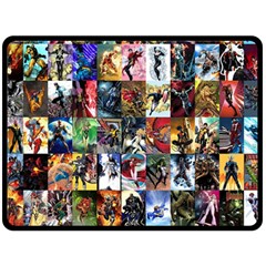 Comic Book Images Double Sided Fleece Blanket (large)  by Sudhe