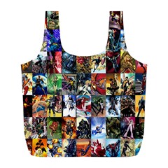 Comic Book Images Full Print Recycle Bag (l) by Sudhe