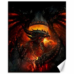 Dragon Legend Art Fire Digital Fantasy Canvas 11  X 14  by Sudhe