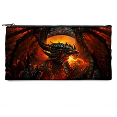 Dragon Legend Art Fire Digital Fantasy Pencil Cases by Sudhe