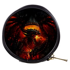 Dragon Legend Art Fire Digital Fantasy Mini Makeup Bag by Sudhe