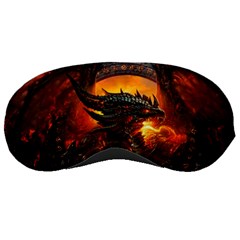 Dragon Legend Art Fire Digital Fantasy Sleeping Masks by Sudhe