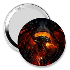 Dragon Legend Art Fire Digital Fantasy 3  Handbag Mirrors by Sudhe