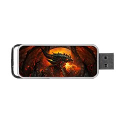 Dragon Legend Art Fire Digital Fantasy Portable Usb Flash (two Sides) by Sudhe