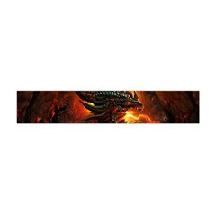 Dragon Legend Art Fire Digital Fantasy Flano Scarf (mini) by Sudhe