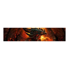 Dragon Legend Art Fire Digital Fantasy Velvet Scrunchie by Sudhe