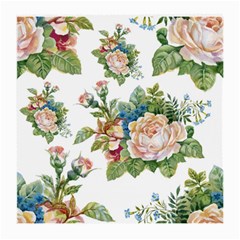 Summer flowers pattern Medium Glasses Cloth