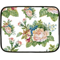 Summer flowers pattern Double Sided Fleece Blanket (Mini) 