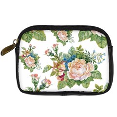 Summer flowers pattern Digital Camera Leather Case