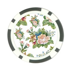 Summer flowers pattern Poker Chip Card Guard (10 pack)