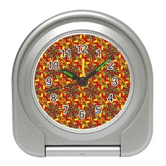 Red Yellow 1 Travel Alarm Clock by ArtworkByPatrick