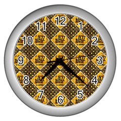 Jazz It Up Wall Clock (silver) by ArtworkByPatrick