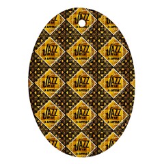 Jazz It Up Oval Ornament (two Sides) by ArtworkByPatrick