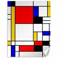 Bauhouse Mondrian Style Canvas 18  X 24  by lucia