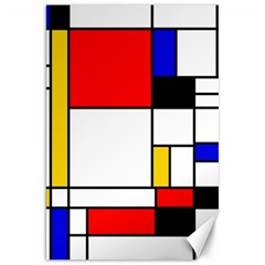 Bauhouse Mondrian Style Canvas 20  X 30  by lucia