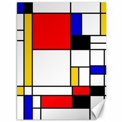 Bauhouse Mondrian Style Canvas 36  X 48  by lucia