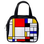 Bauhouse Mondrian Style Classic Handbag (One Side) Front