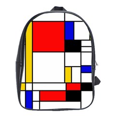 Bauhouse Mondrian Style School Bag (large) by lucia