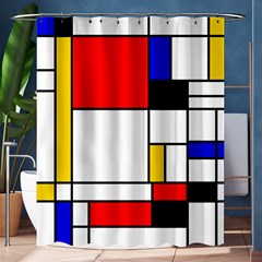 Bauhouse Mondrian Style Shower Curtain 60  X 72  (medium)  by lucia