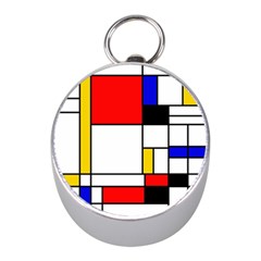 Bauhouse Mondrian Style Mini Silver Compasses