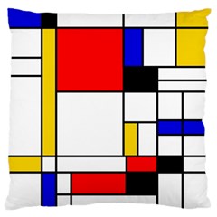 Bauhouse Mondrian Style Standard Flano Cushion Case (one Side) by lucia