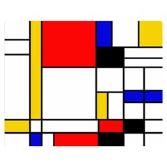 Bauhouse Mondrian Style Double Sided Flano Blanket (medium)  by lucia