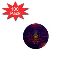 Boho Hamsa Mandala 1  Mini Magnets (100 Pack)  by lucia