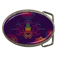 Boho Hamsa Mandala Belt Buckles by lucia