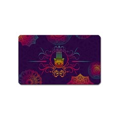 Boho Hamsa Mandala Magnet (name Card) by lucia