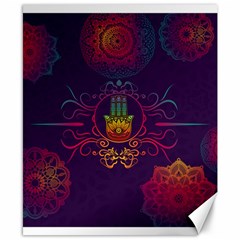 Boho Hamsa Mandala Canvas 8  X 10  by lucia