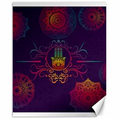 Boho Hamsa Mandala Canvas 16  X 20  by lucia