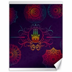 Boho Hamsa Mandala Canvas 18  X 24  by lucia