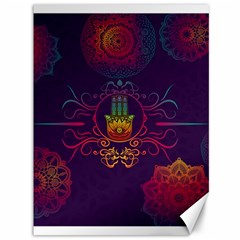 Boho Hamsa Mandala Canvas 36  X 48  by lucia