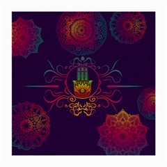 Boho Hamsa Mandala Medium Glasses Cloth