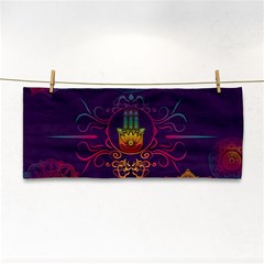 Boho Hamsa Mandala Hand Towel by lucia