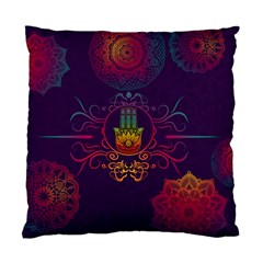 Boho Hamsa Mandala Standard Cushion Case (one Side) by lucia