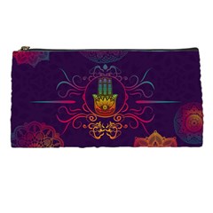 Boho Hamsa Mandala Pencil Cases by lucia