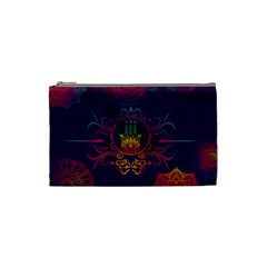 Boho Hamsa Mandala Cosmetic Bag (small) by lucia