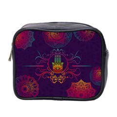 Boho Hamsa Mandala Mini Toiletries Bag (two Sides) by lucia