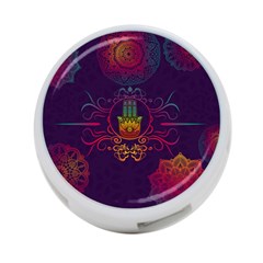 Boho Hamsa Mandala 4-port Usb Hub (two Sides) by lucia